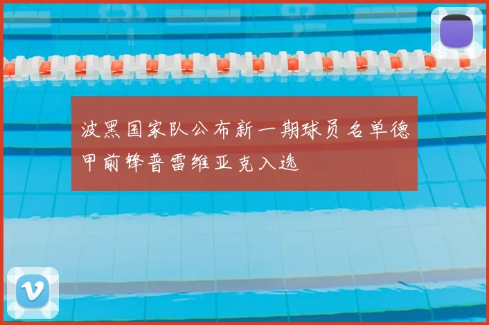 波黑国家队公布新一期球员名单德甲前锋普雷维亚克入选